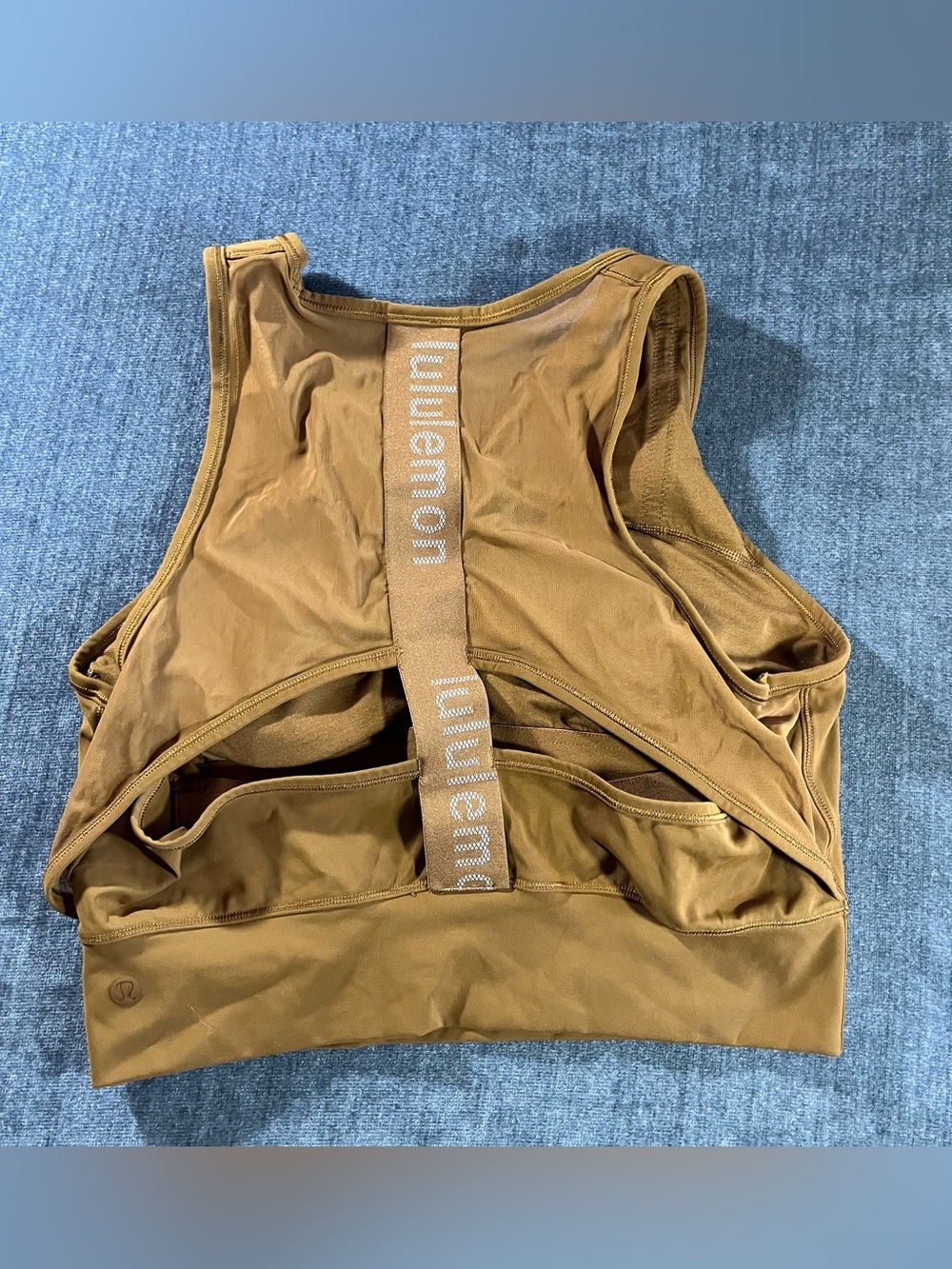 Lululemon Mesh-Back Training Cropped Tank Top Rich Caramel size 10